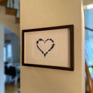 Širdis sudėliota iš garso 40x50cm