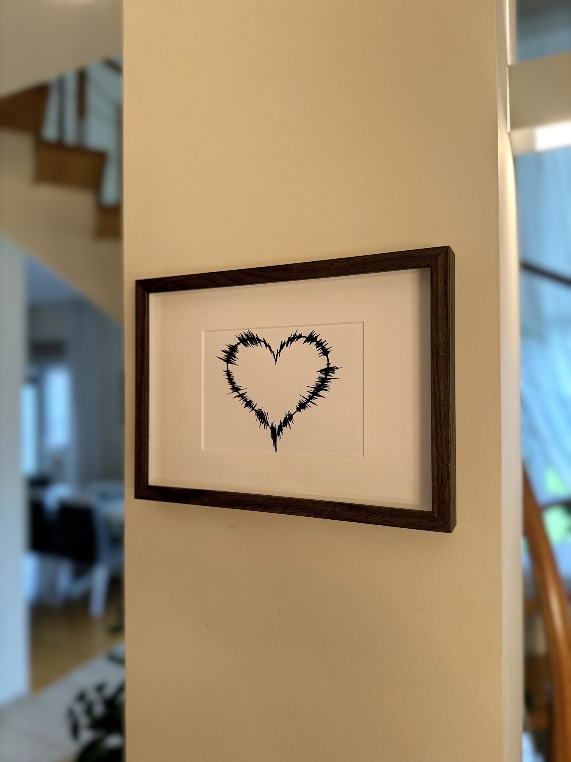 Širdis sudėliota iš garso 40x50cm